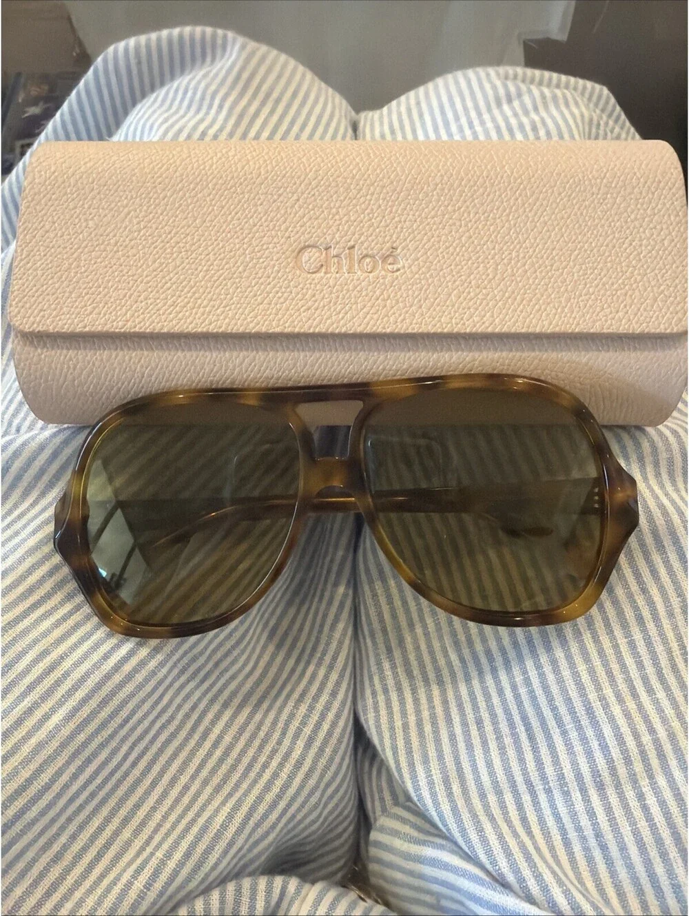 CH0289S Havana Pilot Sunglasses Revolve Site $350